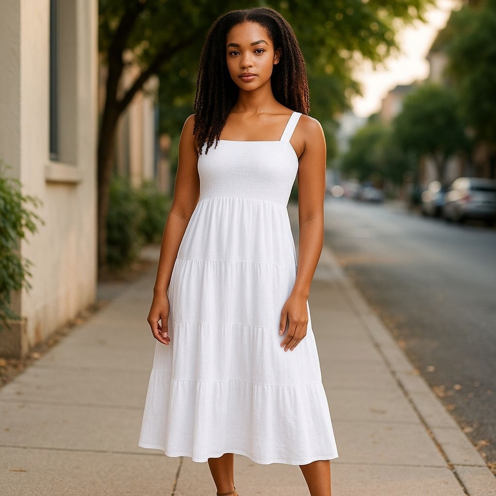 Sanctuary Women's Watching Sunset Tiered Midi Dress – First Bloom - Picture 2 of 5